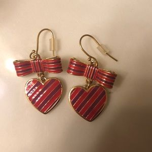 Coach Bow Tie/Heart Earrings